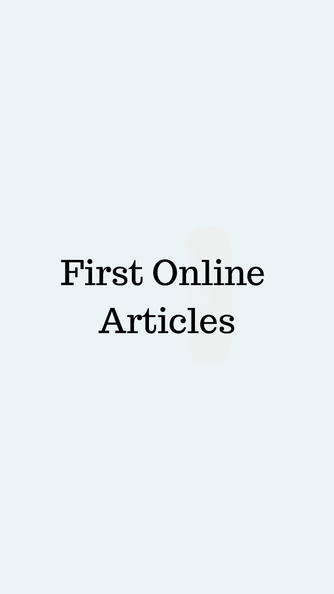 Online First Articles